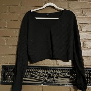 Black cropped sweater